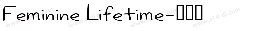 Feminine Lifetime字体转换